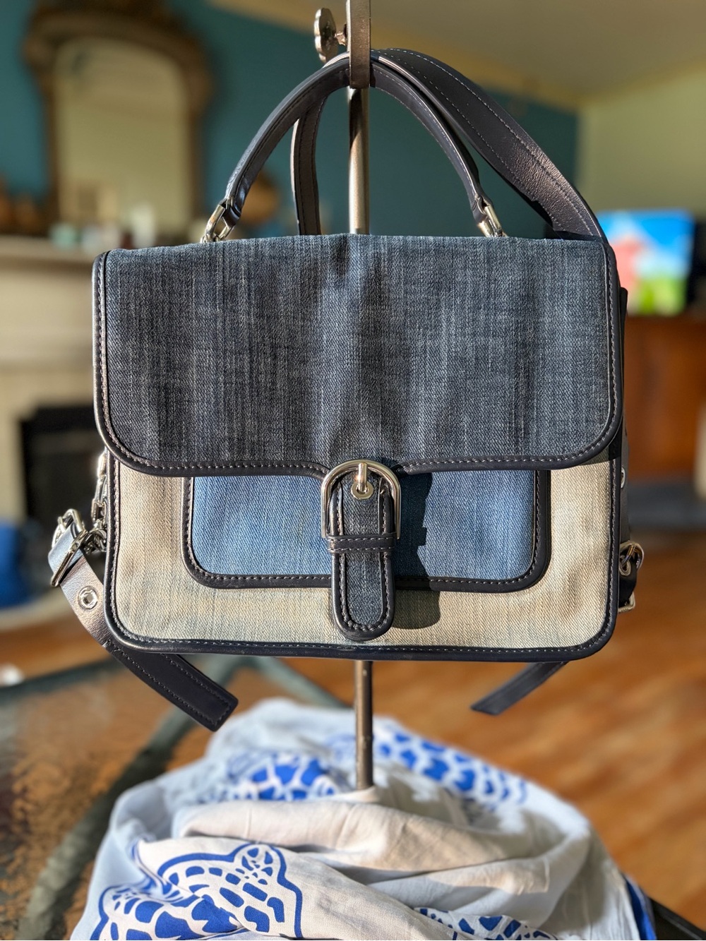 NWOT Michael Kors Cooper Large Denim School Satchel